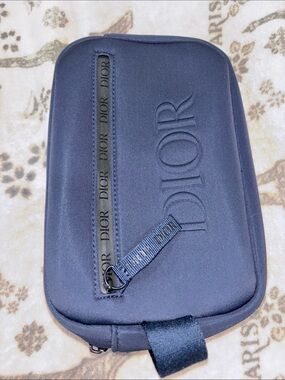Dior Navy Embossed Toiletry Pouch